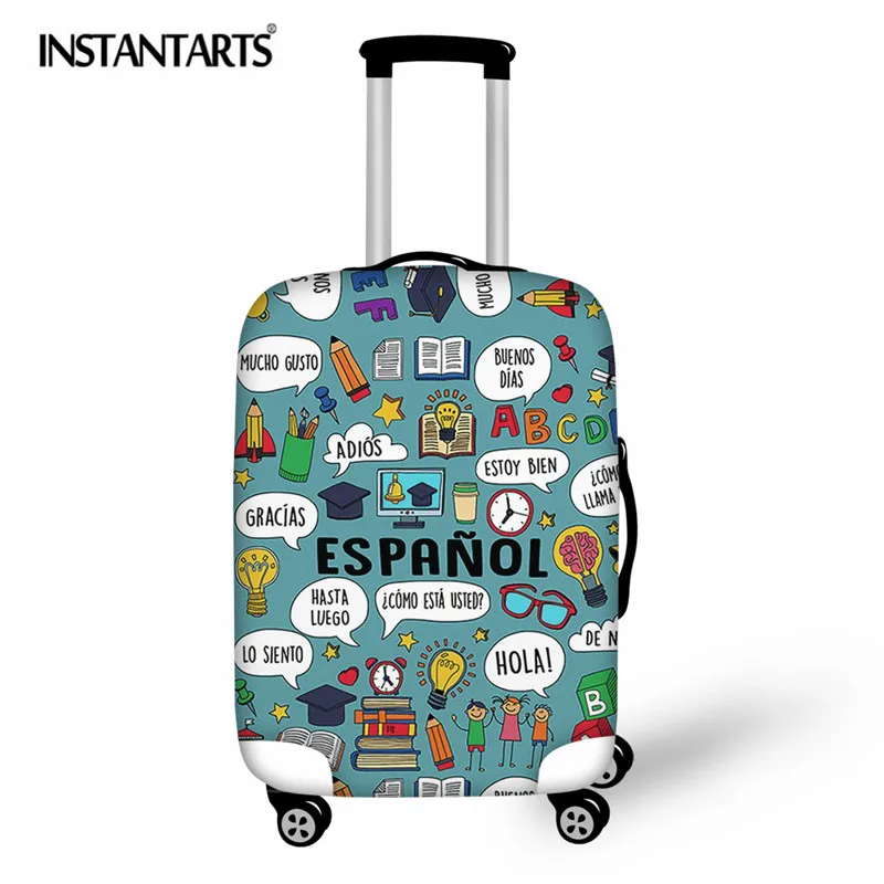 INSTANTARTS Spanish Teacher Travel Luggage Suitcase Protective Cover
