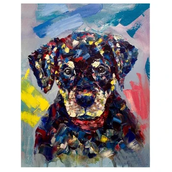 

multicoloured diamond embroidery sale animal black dog 5d diy diamond painting full diamond mosaic picture of rhinestones Z574