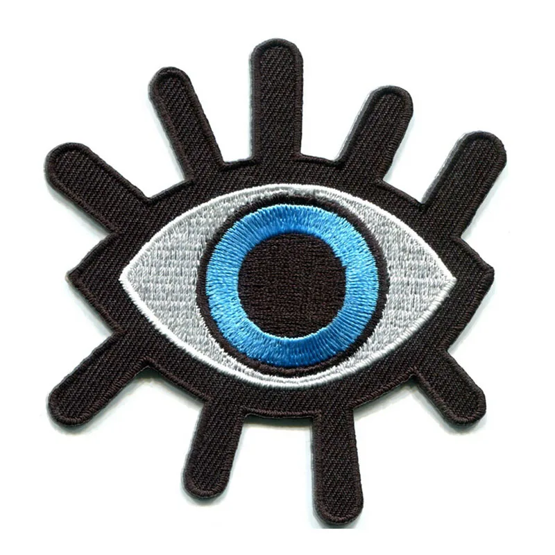

Free Shipping Eyeball Tattoo Wicca Occult Goth Punk Retro Custom Sew on/Iron on/Vecro on Applique Embroidery Patch