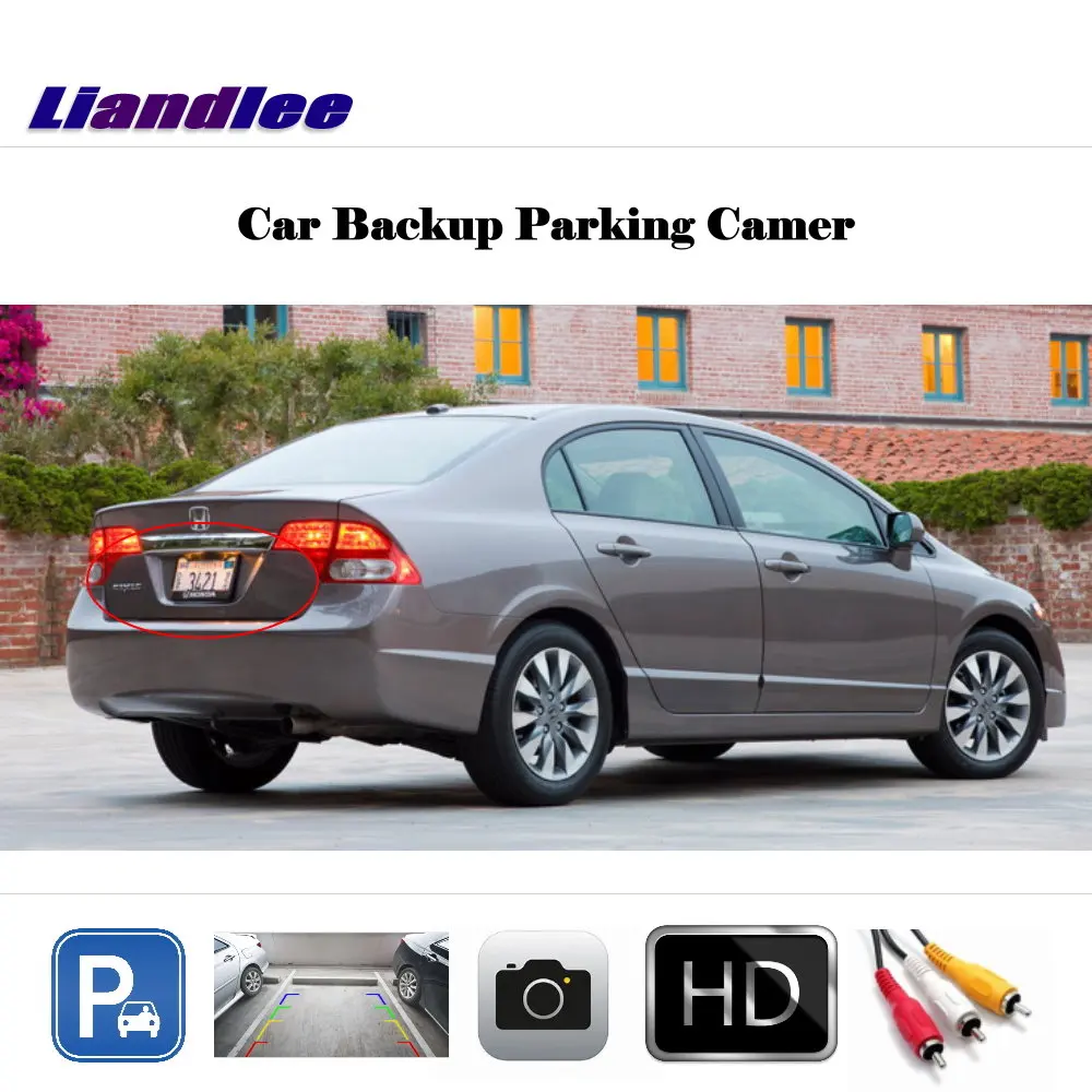 Автомобильная камера заднего вида Liandlee для Honda Civic 2011 ~ 2016/камера работа с