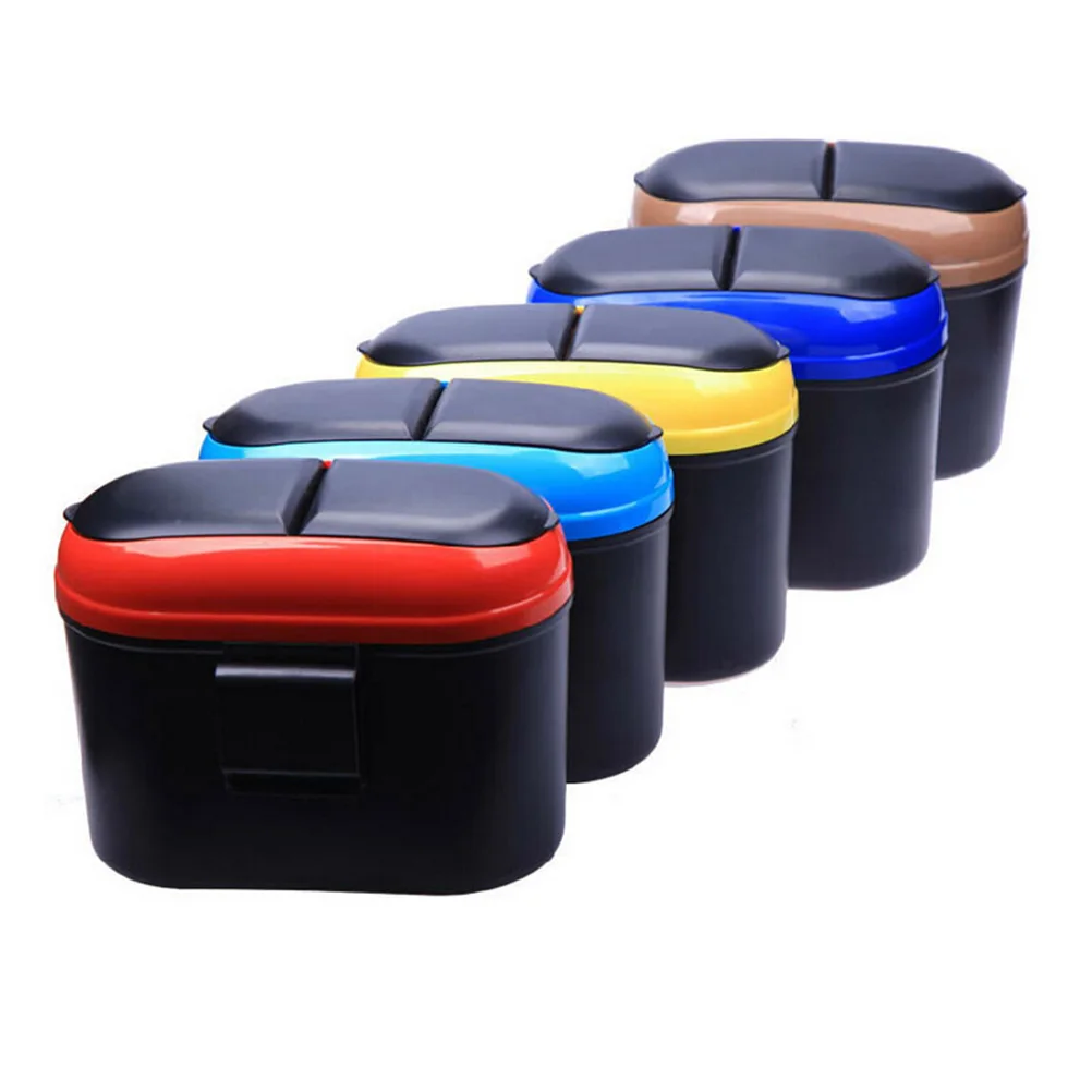 

Motors Car Interior Trash Garbage Dust Bin Rubbish Can Dustbin Box Holder Hook (Random Color)