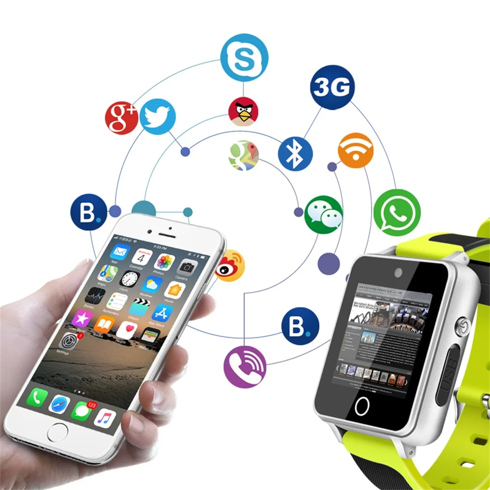 696 NEW S9 Smart Watch Android 5.1 Mtk6580 1GB+16GB support SIM TF card Bluetooth 4.0 3G GPS Wifi SmartWatch with 2.0 Camera IOS