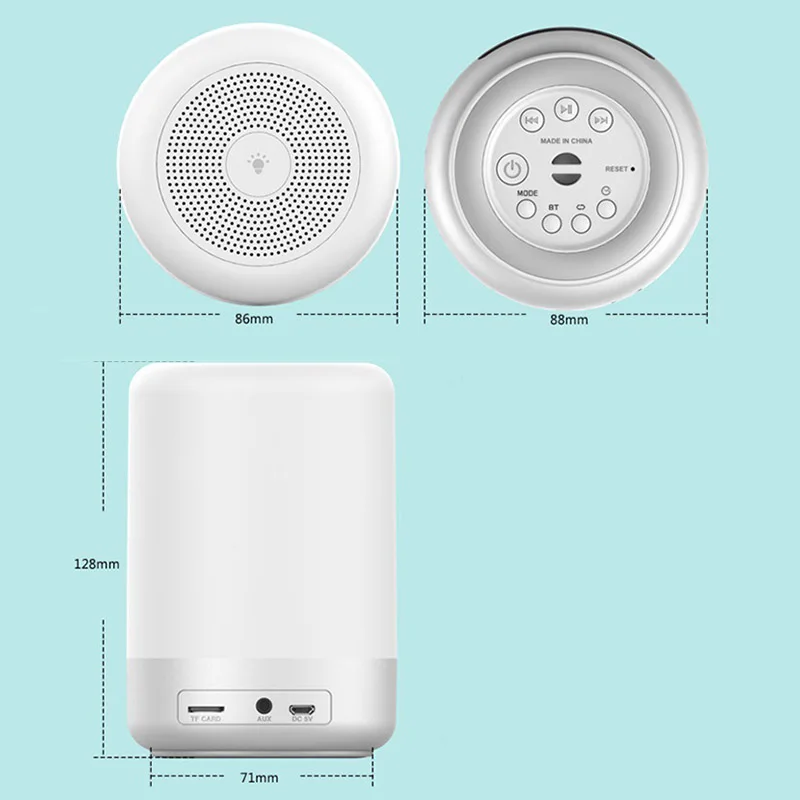 

New Wireless Bluetooth V4.2 Smart Speaker Night Light Lamp Alarm Clock Audio TF Card Support