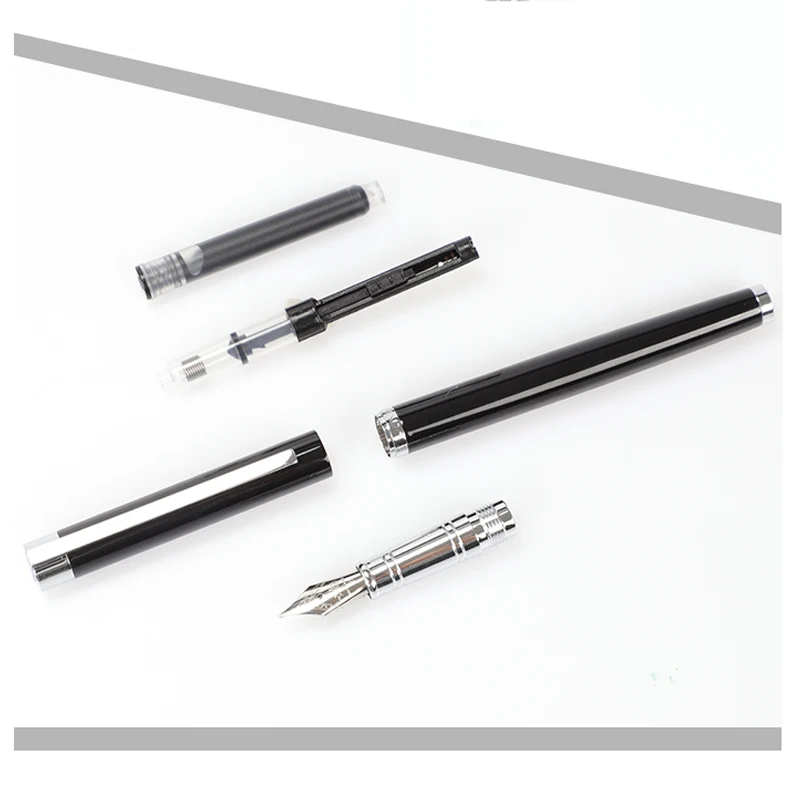 Jinhao-126-Fountain-Pen-0-38mm-Nib-Caligraphy-Pen-Black-Steel-High-Quality-Ink-Pens-for(5)