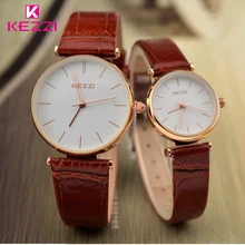 KEZZI Brand Waterproof Couples Watches Women Japan Movement Analog Quartz Watch leather Strap Men Watches lovers