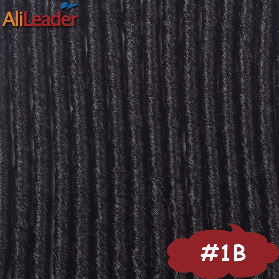 Alileader 18 прядей, вязанные крючком косички, искусственные локоны в стиле Crochet, волосы для наращивания, теплостойкие, синтетические косички, волосы, черный, коричневый, фиолетовый - Цвет: # 1B