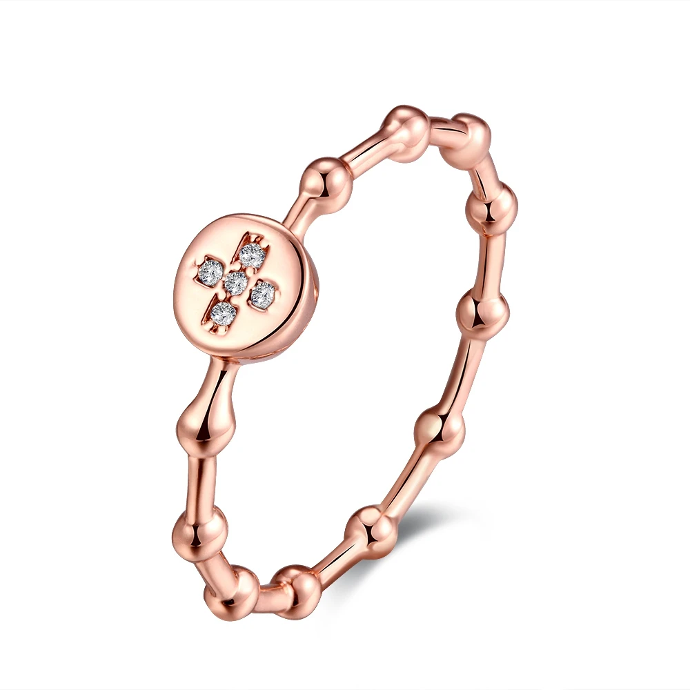 

Eleple Trendy Cocktail Party Rings For Women Gifts Rose gold Colors AAA+ Cubic Zirconia Ring Top Quality Jewelry HFR001-A