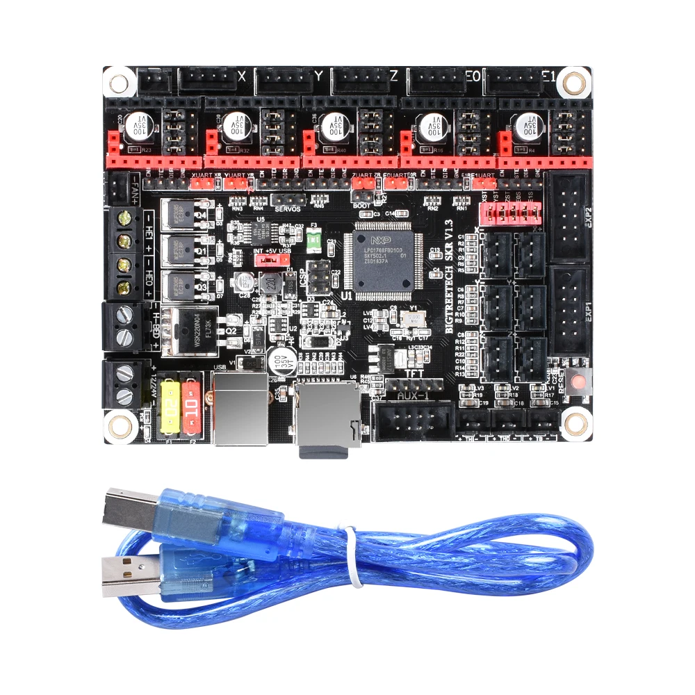 BIGTREETECH SKR V1.3 3D-принтер+ TMC2209 UART Драйвер+ TFT35 V2.0 сенсорный экран VS MKS GEN L TMC2208 TMC2130 части 3d принтера