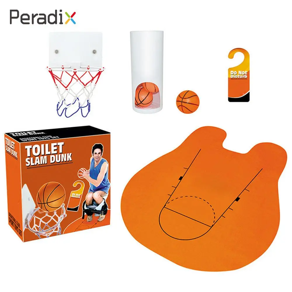 Баскетбол игрушки игры-шалость мяч Забавный Прочный Туалет Баскетбол оранжевый ABS игрушки Образование родители-дети интерактивные