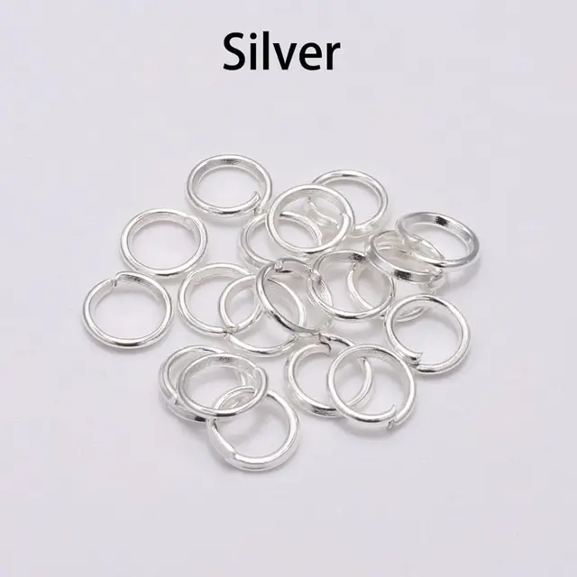 50-200pcs/lot 4 5 6 8 10 mm Jump Rings  Split Rings Connectors For Diy Jewelry Finding Making Accessories Wholesale Supplies Silver