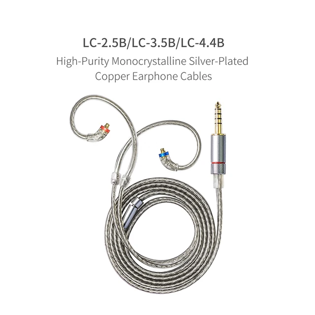 $US $35.14  FIIO LC-2.5B/3.5B/4.4B MMCX Earphone Replacement cable 4 Strands of High-Purity Silver-Planted OCC 