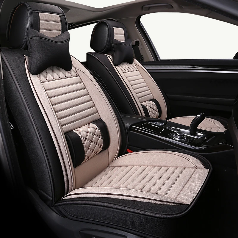 

New(Front+Rear) linen Universal car seat cover For Renault laguna 2 3 logan 2 megane 1 2 3 4 modus symbol TALISMAN Grandtour