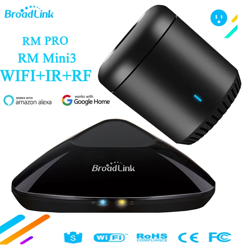 Broadlink RM PRO+ RM Mini 3 умный дом автоматизация WiFi+ IR+ RF умный дом переключатель универсальный интеллектуальный пульт дистанционного управления Alexa