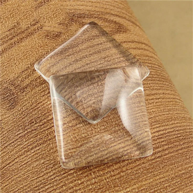 

50pcs Square Clear Glass Cabochon 10mm 12mm 15mm 20mm 25mm For DIY Jewelry Making Transparent Cameo Flat Back Patch Findings