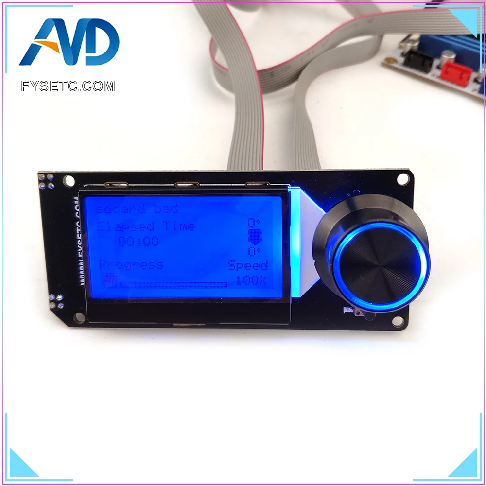 Tela Lcd com Cartão sd Faça Você Mesmo Skr Peças Acessórios de Impressão 3d Mini12864 V1.2 128x64 5v Suporte Marlin Voron V2.4 - Imagem 3