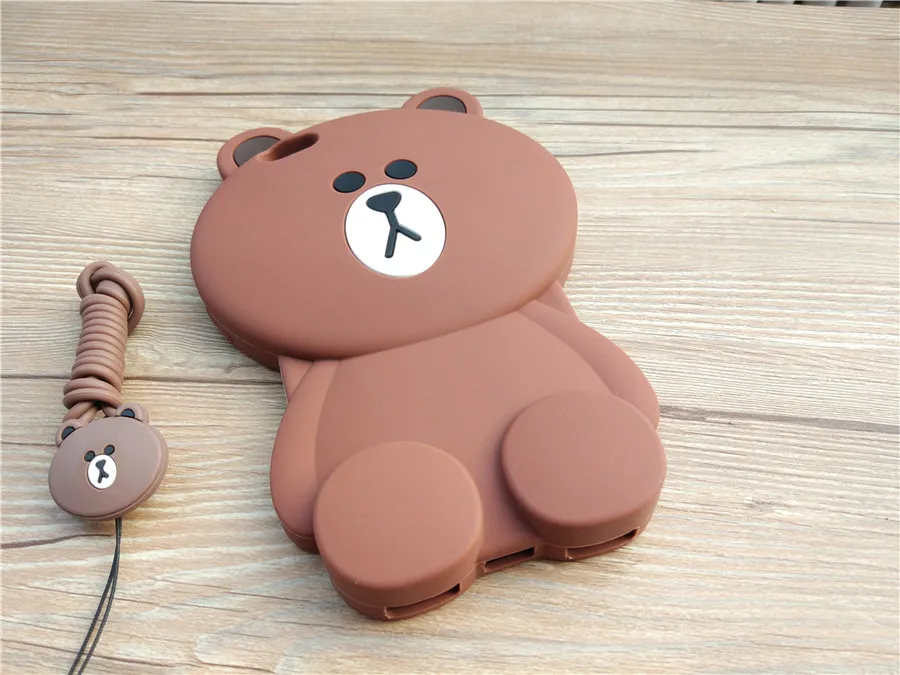 Cute Cartoon 3D Bear Phone Case for Xiaomi Redmi Note 5A Soft Silicone Rubber Cover for Redmi Note 5A/ Redmi Y1 Lite (India)