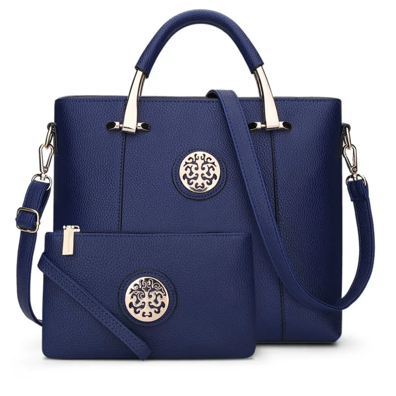 

GLHGJP Famous Brand Women Handbag PU Leather Composite Bag torebki damskie Thread Litchi Pattern Female Shoulder Crossbody Bag