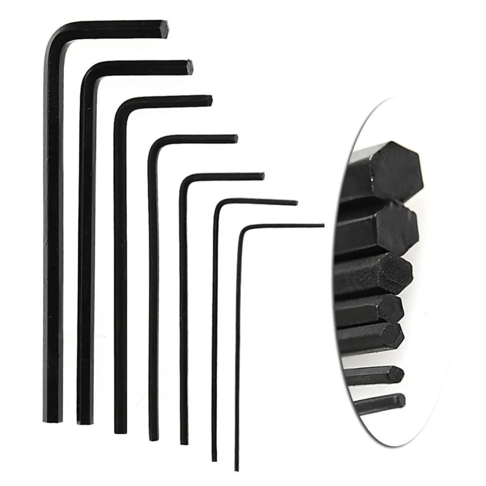 7pcs/set Mini Hexagon Hex Allen Key Set Wrench Screwdriver Tool Kit Micro Hex Wrench 0.7mm-3mm