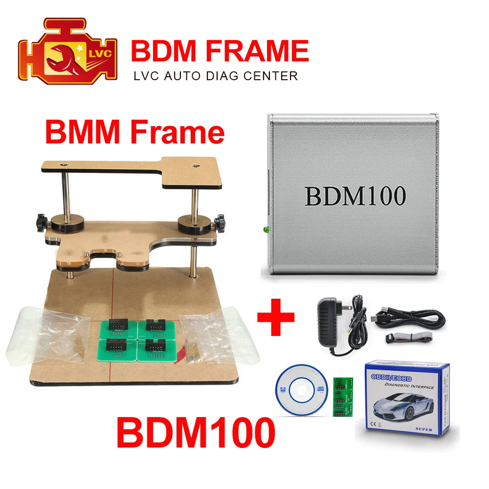 

BDM Frame with full adapter + BDM100 ECU Programmer Tool support more ecu Fits For FGTECH BDM100 ECU Chip Tuning ToolS ktag kess