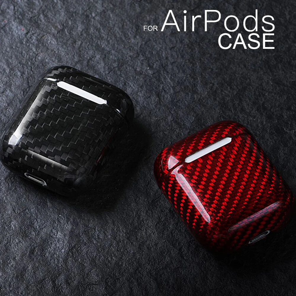 Пылезащитный противоударный защитный чехол для наушников из углеродного волокна для Apple AirPods тонкий легкий роскошный чехол для Apple AirPods чехол