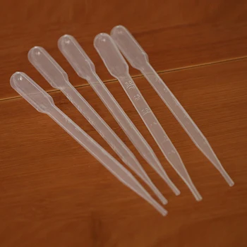 

10pcs/set 3ML Transparent Pipettes Disposable Safe Plastic Eye Dropper Transfer Graduated Pipettes for Lab Experiment Supplies