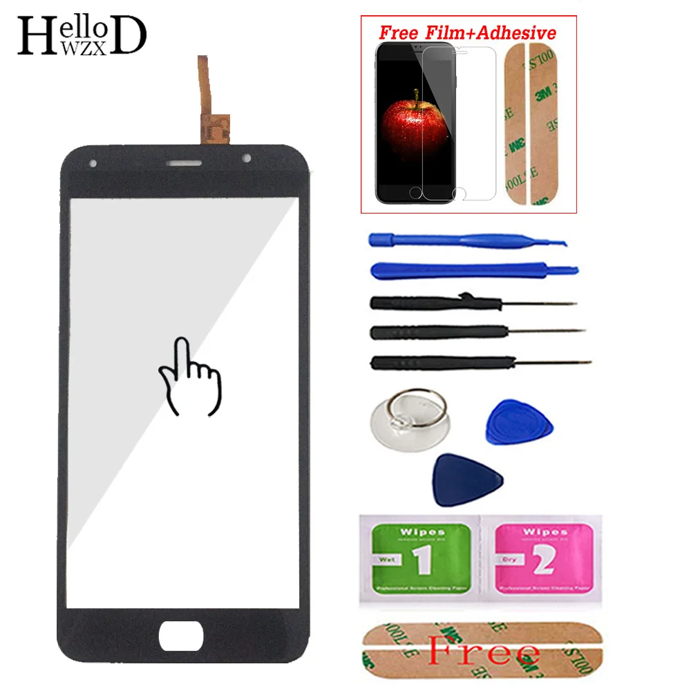 

For UMI Touch / Touch X Touch Screen Glass Digitizer Panel Front Glass Lens Sensor Flex Tools Adhesive + Screen Protector Gift