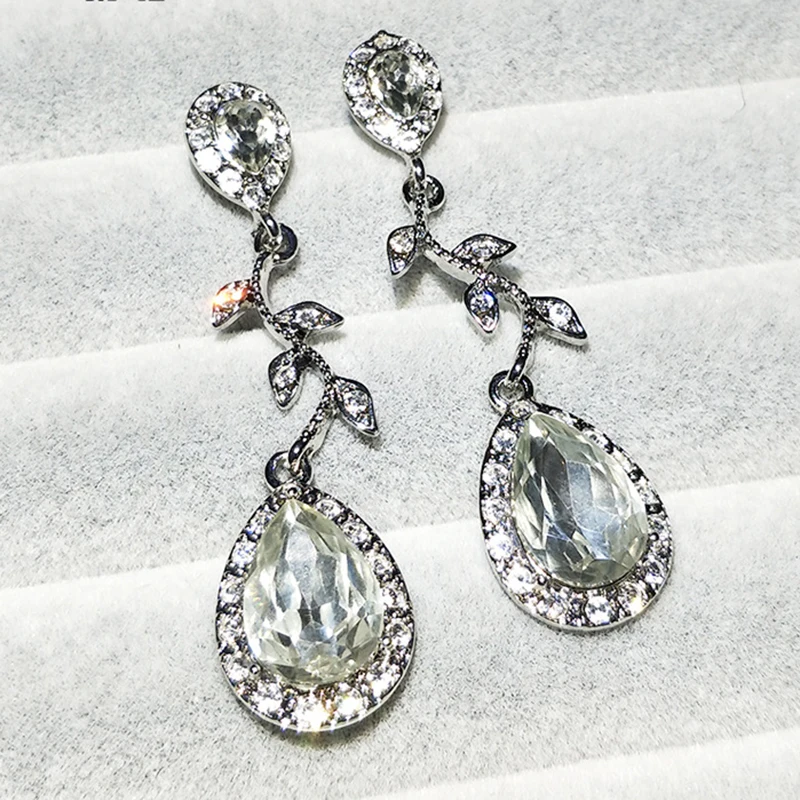 New-Trendy-Water-Drop-Earring-Rose-Gold-Sliver-Drop-Earrings-For-Women-Wedding-Engagement-Party-Birthday (1)