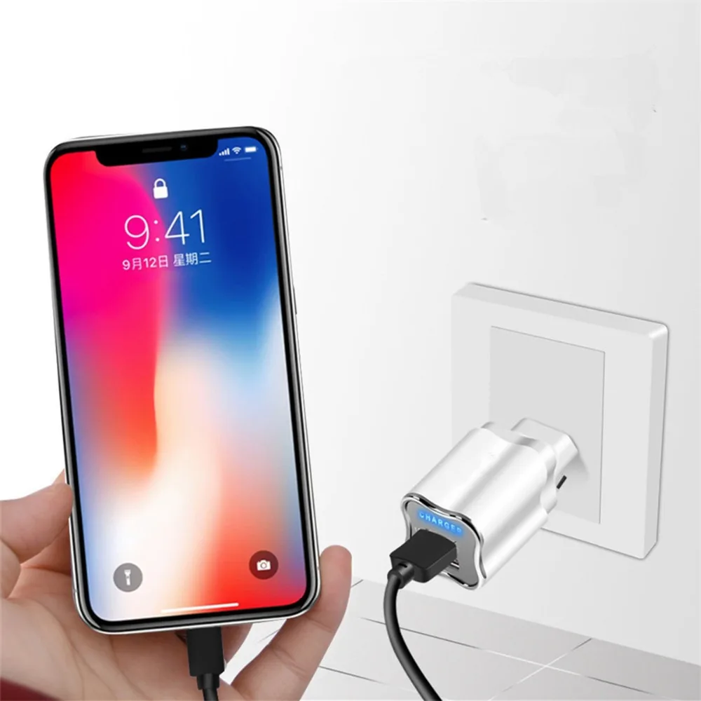 Универсальное настенное зарядное устройство SOONHUA с двумя USB портами 5 В 2 А адаптер