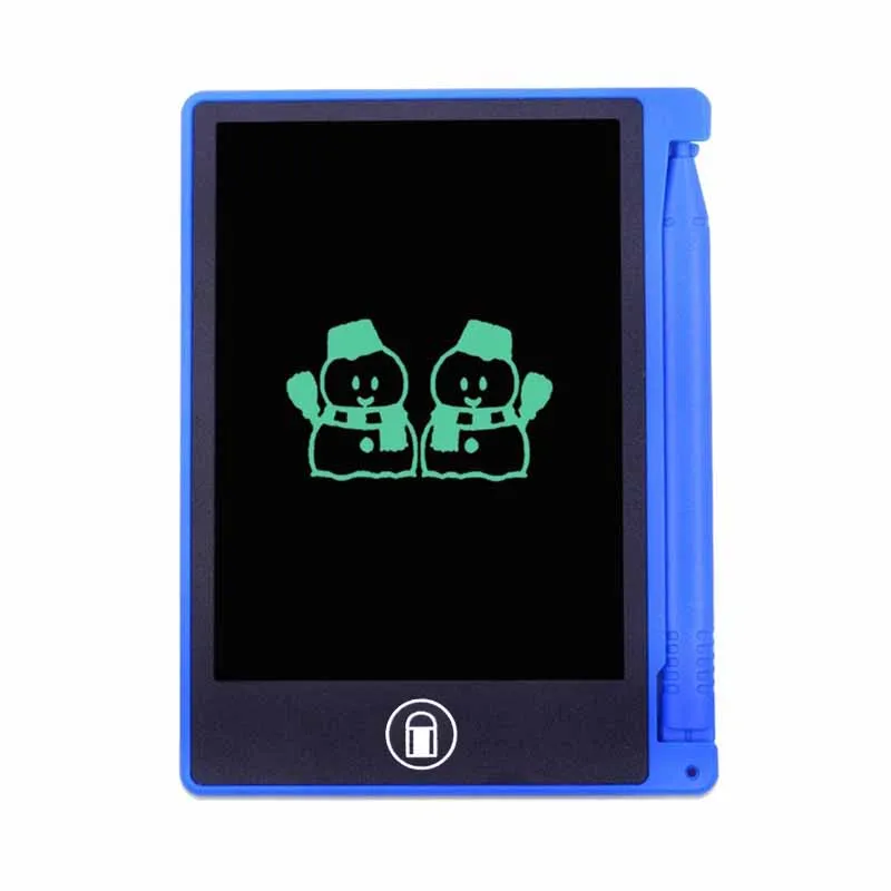 Blue 4,4 дюймовый ЖК-планшет, цифровой графический планшет, электронный блокнот для рисования, блокнот, доска для рисования, игрушки для детей, подарок - Цвет: Blue