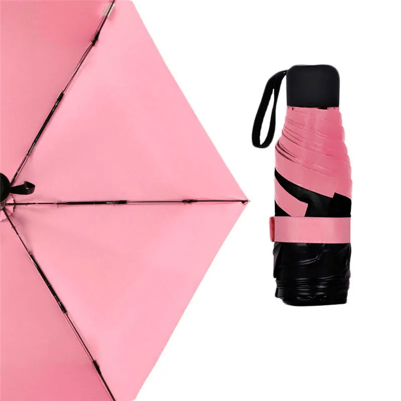 Colorful Mini Pocket Umbrella Fashion Rain Covers Compact Folding Travel Parasol Light Portable Small