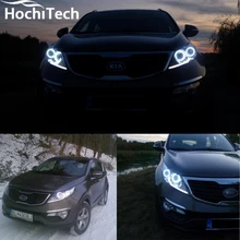 Для kia Sportage 2011 2012 2013 светодиодный периметр фары кольца halo многоцветный RGB angel demon eyes