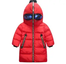 Kids Clothing Warm Ski Suit Long Sleeve Children s Jackets Hooded Glasses Pattern Kid Down Jackets