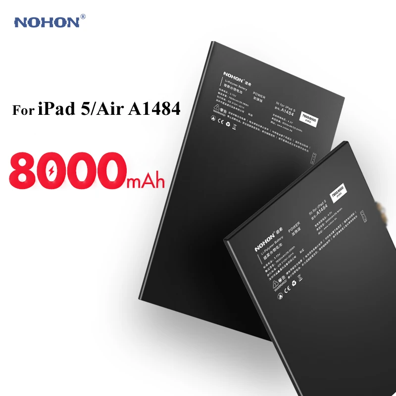 Nohon батарея для iPad 5 Air батарея 7800-8000 мАч A1484 A1474 A1475 Батарея 0 Cycly+ инструменты для Apple iPad5 iPad Air 5 батареи