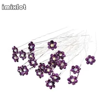 40 шт./лот, женские свадебные прозрачные кристаллы, стразы, цветок розы, заколки для волос, аксессуары для волос, ювелирные Заколки, головные уборы