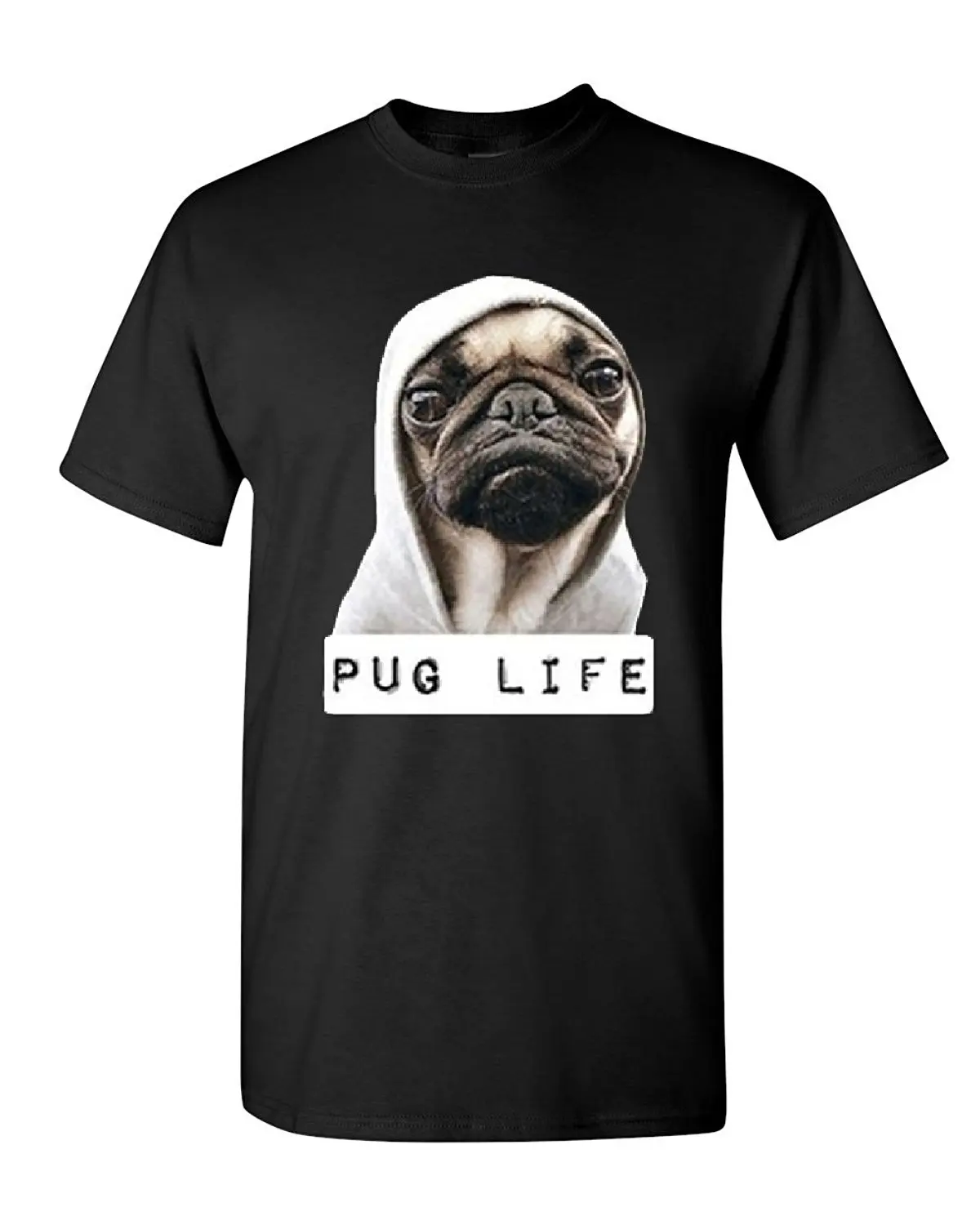 Фитнес Коротким Рукавом Мопс Жизнь Забавный Футболка Thug Life Собака Пародия Hipster