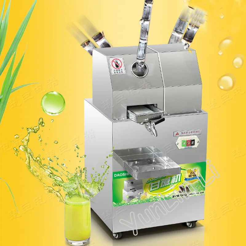 Electric Sugarcane Squeezer 220V 750W Plug in Stainless Steel Sugarcane