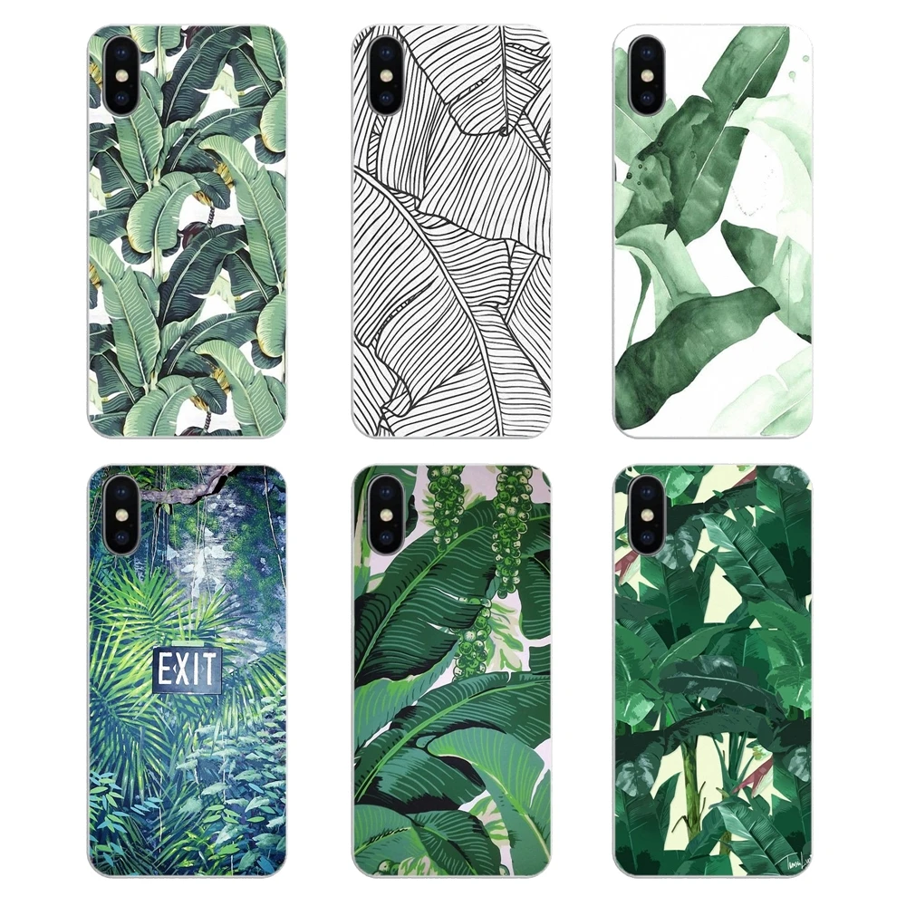 For Huawei Honor 8 8C 8X 9 10 7A 7C Mate 20 Lite Pro P Smart Plus Plantain Banana Leaves Plants Cactus Soft Silicone TPU Case |