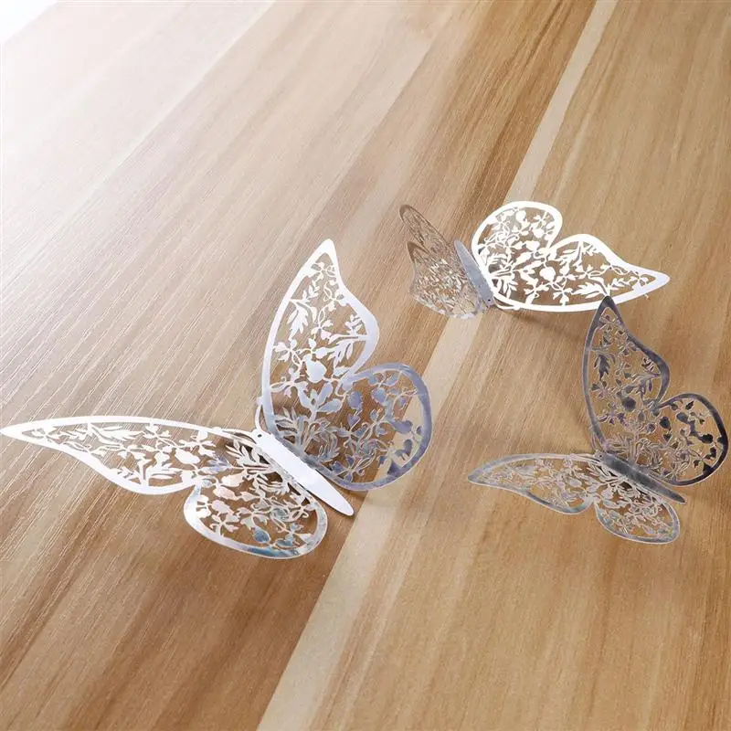 12 шт. 3D наклейки в виде бабочки на холодильник|Магниты холодильник| |