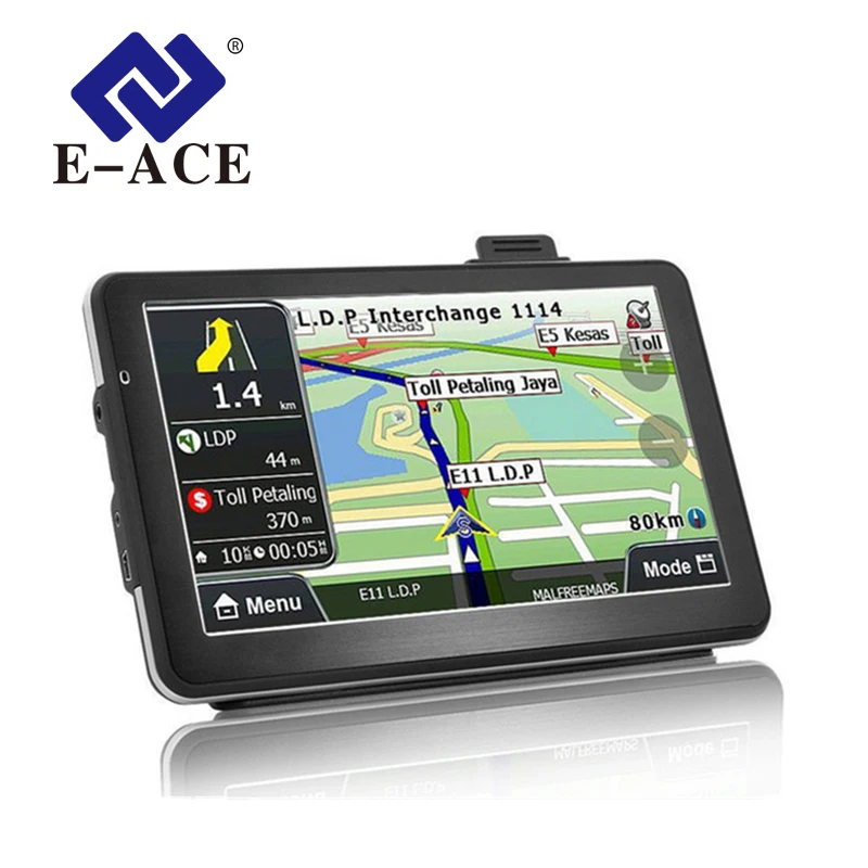 E ACE L05 7 дюймов HD Автомобильный gps навигатор FM 128M + 8GB 800MHZ SAT NAV Navitel карта России