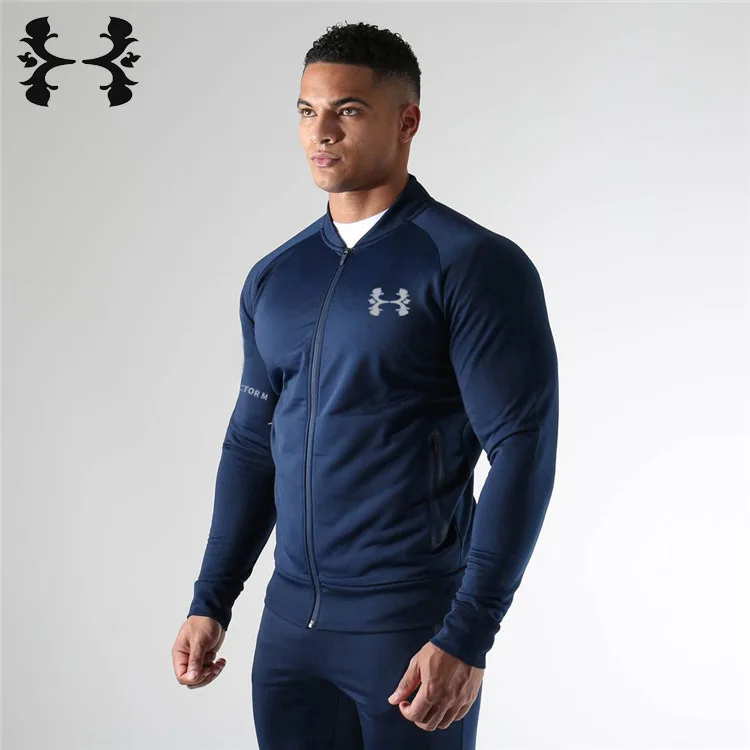 

black Long Sleeve Running Jacket Men Breathable Quick-drying Jersey Windproof Coat Outdoor Sports Basketball Zipper Tops