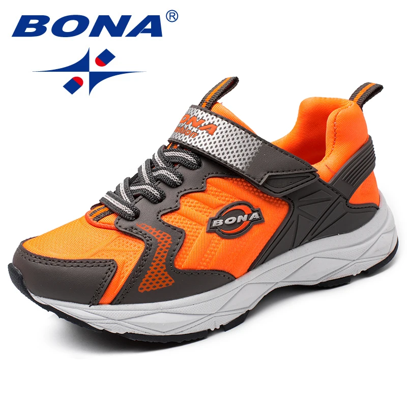 BONA/Новые Популярные стиль детская повседневная обувь Hook & Loop обувь для девочек синтетические мокасины для мальчиков открытый модные
