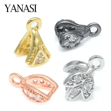 Ювелирные изделия с пряжкой фурнитура Аксессуары для сережек ювелирные изделия DIY кристалл агат кулон застежки соединители зажим с алюмининизированной отделкой, дужка ожерелье