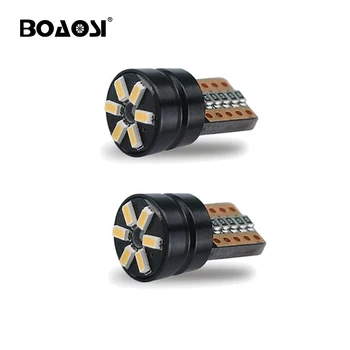 

2pcs T10 White Canbus W5W LED Car Light Error Free 6SMD 3014 LED 501 Warning Side Light Bulbs Sidermarker Parking Lighting