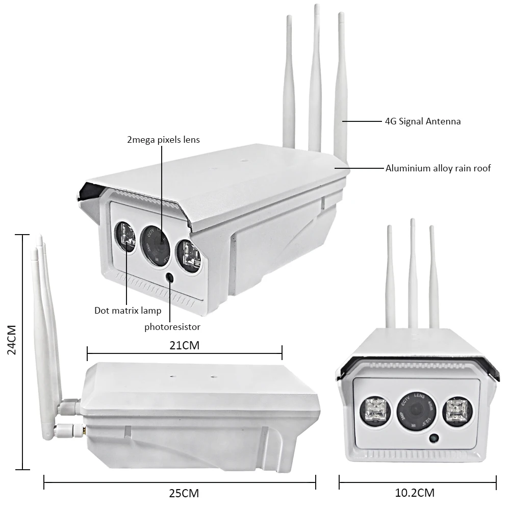 Цилиндрическая IP камера YSA 3G 4G 1080P 960P HD Беспроводная Wi Fi GSM SIM карта 5 кратный