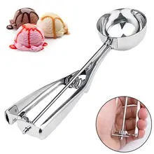 4 см/5 см/6 см, кухонная ложка для картофеля, мороженого, пюре, ложка из нержавеющей стали с пружинной ручкой, Шариковая ложка для мороженого, кухонные аксессуары