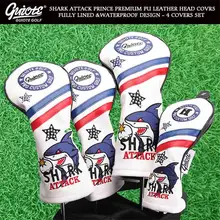 GUIOTE акулы гольфовая клюшка "Вуд" головные уборы драйвер проходы Гибридный головной убор комплект Винтаж серии 135 H 4 шт./лот для Для мужчин Для женщин