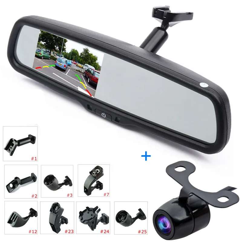 ANSHILONG Car Rear View Kit 4 3 LCD Mirror Monitor Reverse Backup Parking font b Camera