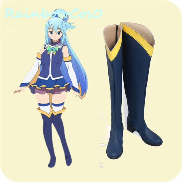 Aqua konosuba cosplay anime konosuba bênção de deus sobre este maravilhoso  mundo aqua cosplay trajes peruca sapatos vestido para mulher - AliExpress