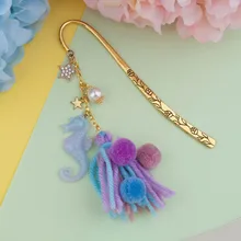 Coloffice милые художественные закладки ручной работы Бегемот кулон из смолы металлические закладки DIY украшения подарок школьные офисные канцелярские принадлежности