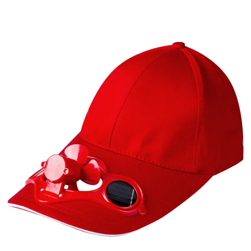 

Camping Peaked Fashion Cap Summer Baseball Hat with Solar Powered Fan Cooling Fan Caps